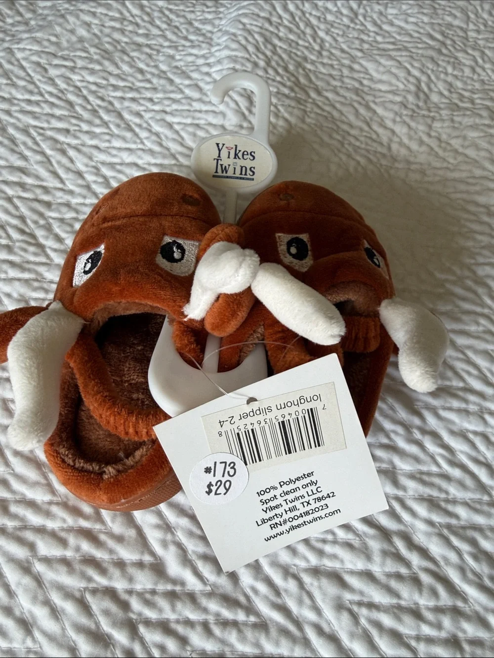 Vast & Co Kids Brown Bull Slippers - Plush Animal Slip-Ons